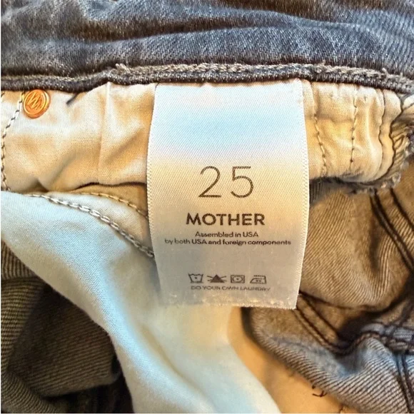 Mother The Half Pipe Flood High Rise Jeans in Outta Sight size 25 - Picture 7 of 14